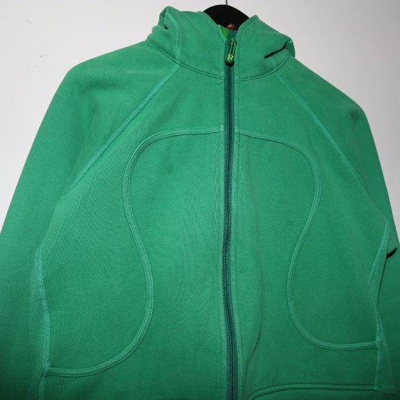 Lululemon Scuba Hoodie Fleece *Stretch (Lined Hood) in Green Bean - Picture 3 of 6